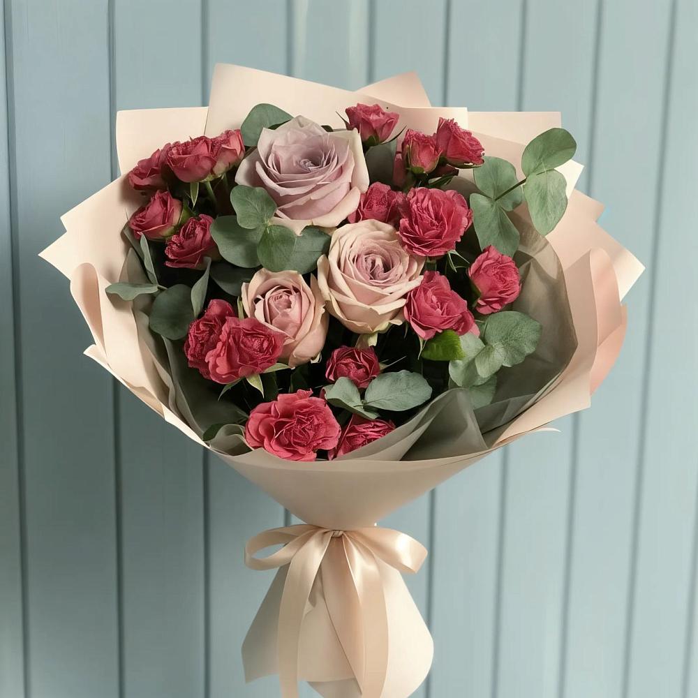 Букет цветов из: Гвоздики и Розы в Тоцкое