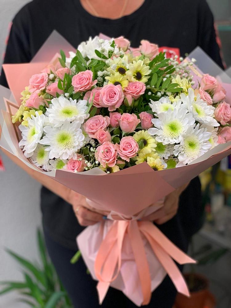 Букет цветов из: Розы и Хризантемы в Тоцкое