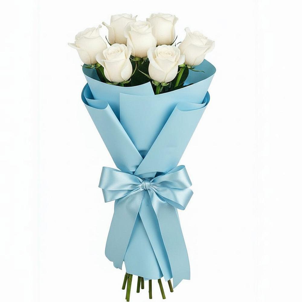 Букет 7 белых роз Проуд в Тоцкое