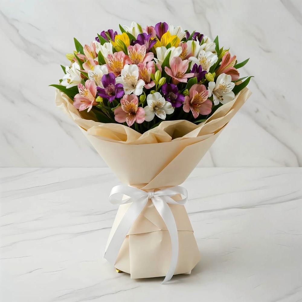 Букет цветов из: Альстромерии в Тоцкое