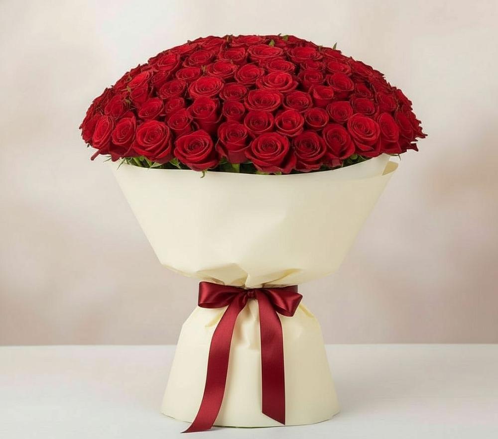 Букет 101 Красная роза Милано в Тоцкое