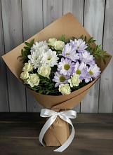 Букет цветов из:  Хризантемы и Розы в Тоцкое