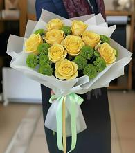 Букет цветов из:  Хризантемы и Розы в Тоцкое