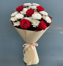 Букет цветов из:  Розы и Хризантемы в Тоцкое