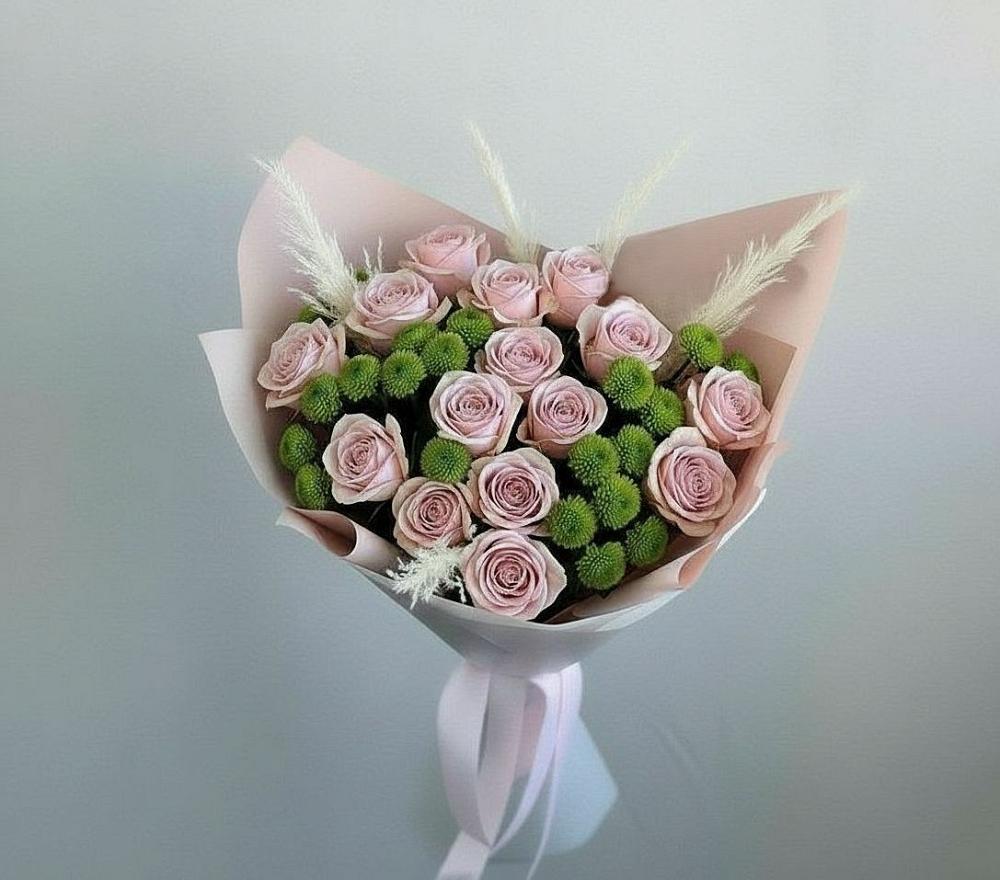 Букет цветов из: Розы и Хризантемы в Тоцкое