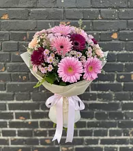 Букет цветов из:  Герберы и Хризантемы в Тоцкое