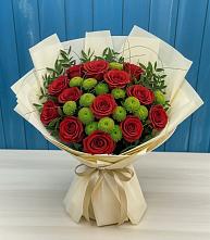 Букет цветов из:  Розы и Хризантемы в Тоцкое