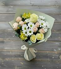 Букет цветов из:  Альстромерии, Розы и Хризантемы в Тоцкое