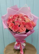 Букет 15 Розовых роз Равель #REPLACE_PRED# Тоцкое